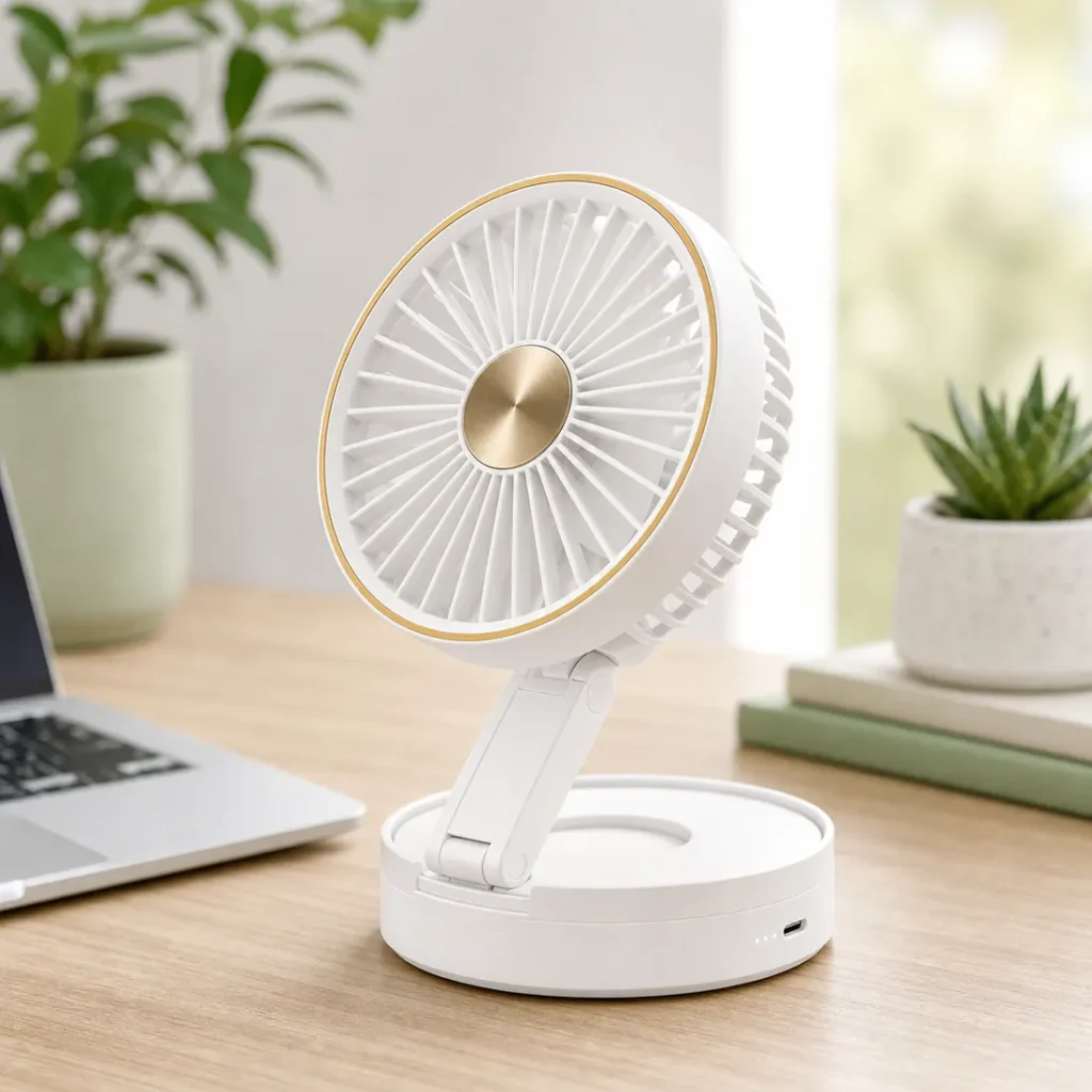 BreezeFold Desk Fan product photo for Cocoonmart home collection