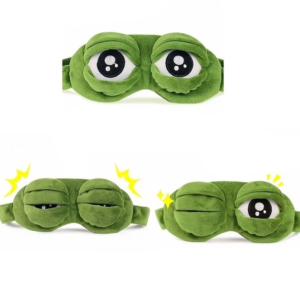 Alternative view of 3D Funny Frog Sleep Mask, Cute Animal Sleeping Eye Mask for Kids Adults, Soft Blackout Travel Gift