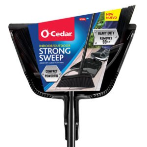 O-Cedar Pet Pro Clean Sweep Large Angle Broom with Dust Pan